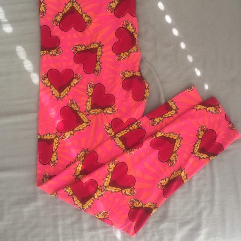 Lularoe TC Leggings Heart Pattern